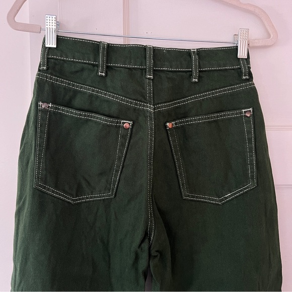 Green Cowboy High-rise straight-leg Reformation Jeans - Picture 6 of 8